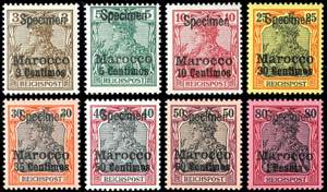 Deutsche Post in Marokko 3 Cen. auf 3 ... 