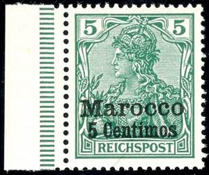 Deutsche Post in Marokko 5 Centimos fetter ... 