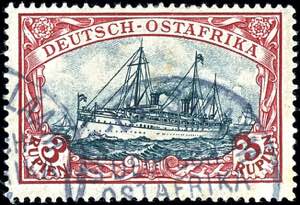 Deutsch-Ostafrika 3 Rupien Kaiseryacht, ... 