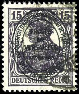 Allenstein 15 Pfg Germania schwarzviolett ... 