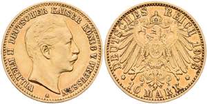 Preußen Goldmünzen 10 Mark, 1903, Wilhelm ... 