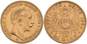 Preußen Goldmünzen 20 Mark, 1894, Wilhelm ... 