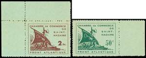 Frankreich - St. Nazaire 50 C. und 2 Fr. ... 