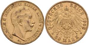 Preußen Goldmünzen 20 Mark, 1902, Wilhelm ... 