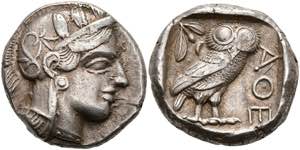 Attika Athen, Tetradrachme (17,17g), ca. 407 ... 