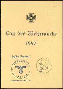 Feldpostmarken 1940, Rommel-Gedenkblatt mit ... 