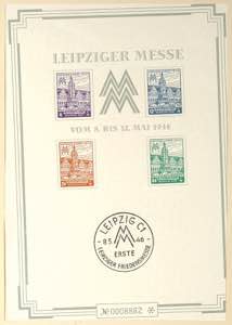 SBZ Blockausgabe Leipziger Messe 1946, ... 