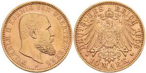 Württemberg 10 Mark, 1903, Wilhelm II., ... 
