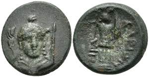 Lukanien Heraklea, Æ (2,87g), ca. 330-328 ... 