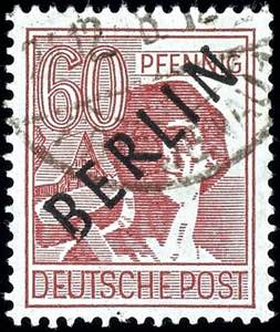 Berlin 60 Pfennig Schwarzaufdruck, ... 