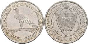 Münzen Weimar 3 Reichsmark, 1930, ... 