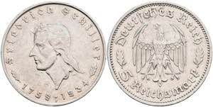 Münzen Drittes Reich 5 Reichsmark, 1934, F, ... 
