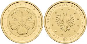 Münzen Bund ab 1946 50 Euro, Gold, 2017, J, ... 