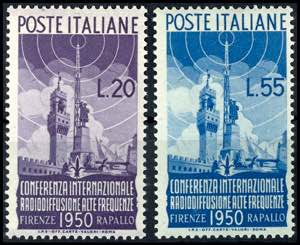 Italien 1950, 20 L. und 55 L. ... 