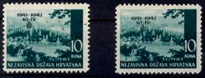 Kroatien 1942, 10 K. Jahrestag der ... 