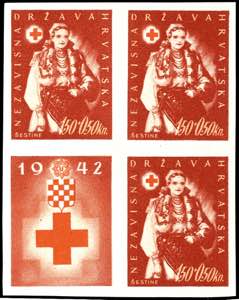 Kroatien 1942, 1,50 K. Rotes Kreuz, ... 