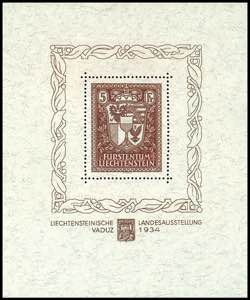 Liechtenstein 1934, Blockausgabe ... 