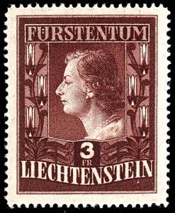 Liechtenstein 1951, 2 Fr. - 3 Fr. ... 