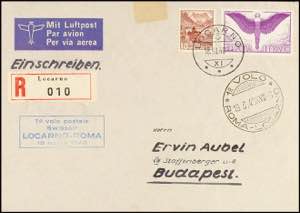 Schweiz Luftpost 1940, 10 volo postale ... 