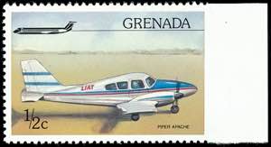 Grenada 1976, 1/2 C. Flugzeuge, Abart ... 