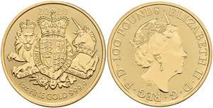 Grossbritannien 100 Pounds, 2020, Gold, ... 