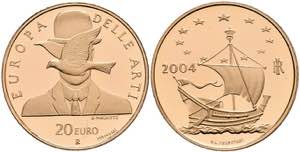 Italien 20 Euro, Gold, 2004, Europäische ... 