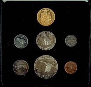 Kanada Set zu 1 Cent bis 20 Dollars, 1967, ... 