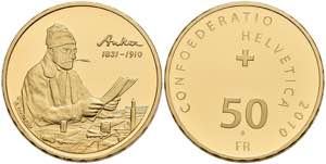 Schweiz 50 Franken, Gold, 2010, Albert ... 