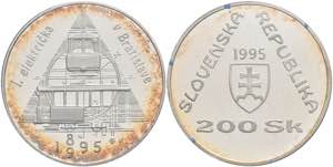 Slowakei 200 Kronen, Silber, 1995, 100 Jahre ... 