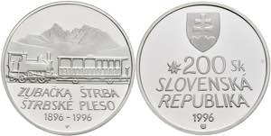 Slowakei 200 Kronen, Silber, 1996, 100 Jahre ... 