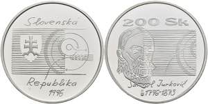 Slowakei 200 Kronen, Silber, 1996, 200. ... 
