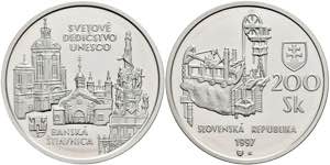 Slowakei 200 Kronen, Silber, 1997, UNESCO ... 
