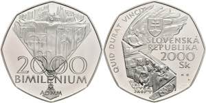 Slowakei 2000 Kronen, Silber, 2000, ... 