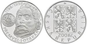 Tschechien 200 Kronen, Silber, 1998, 800. ... 