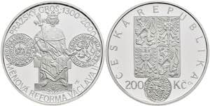 Tschechien 200 Kronen, Silber, 2000, 700. ... 