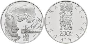 Tschechien 200 Kronen, Silber, 2001, 200. ... 