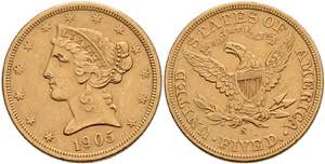 USA 5 Dollars, Gold, 1881, San Francisco, ... 