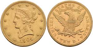 USA 10 Dollars, Gold, 1904, Liberty Head, ... 