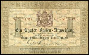 Banknoten Altdeutsche Staaten Preußen, 1 ... 