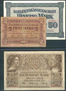Banknoten Deutsche Besetzung 1. Weltkrieg ... 