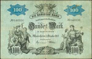 Deutsche Länderbanknoten 1871-1935 Baden, ... 