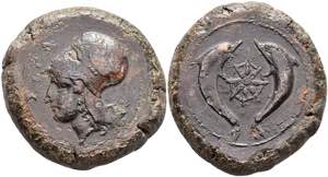 Sizilien Syrakus, Æ-Drachme (31,52g), ca. ... 