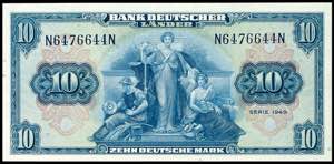 Geldscheine Bank deutscher Länder 10 ... 