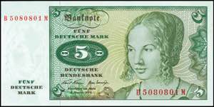 Geldscheine Deutsche Bundesbank 5 Deutsche ... 