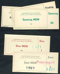 Banknoten DDR LPG Lenin Peißen (Hal), ... 