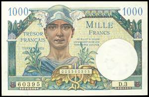 Banknoten Europa Frankreich, Tresor ... 