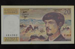 Banknoten Europa Frankreich, 20 Francs 1984, ... 
