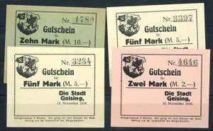 Emergency Notes Saxony, Geising, 4 St. : 2, ... 