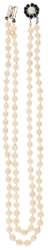 Necklaces Two-rowed pearl chain with ... 