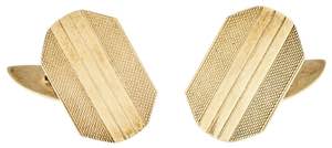 Various Jewellery Pair octagonal cufflinks, ... 